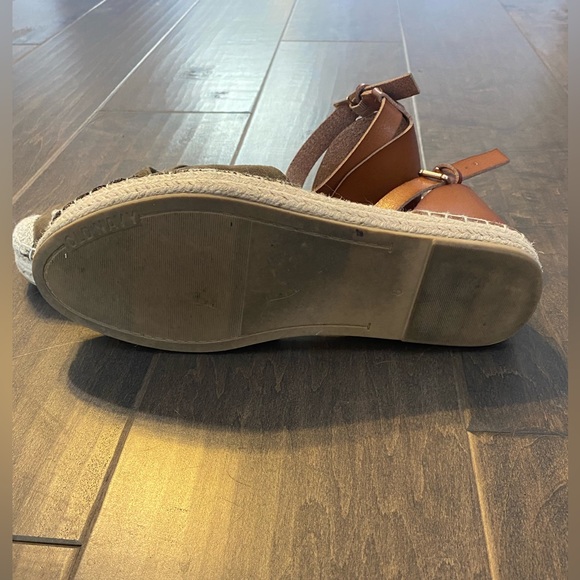 Old Navy Canvas and Leather Espadrilles Size 8 - Picture 4 of 6